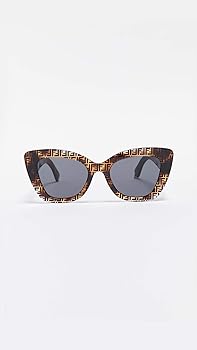 Amazon.com: Fendi Women's Logo Narrow Cat Eye Sunglasses